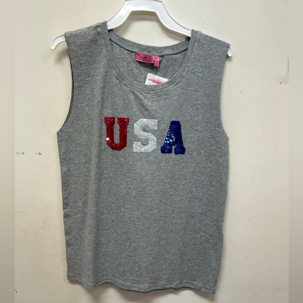 Girl’s Gray USA Tank